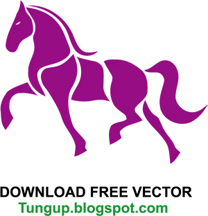 Purple Horse Vector Logo PNG image