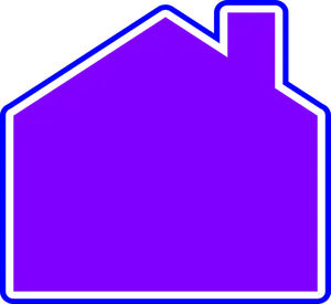 Purple House Outline Graphic PNG image