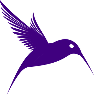 Purple Hummingbird Silhouette PNG image