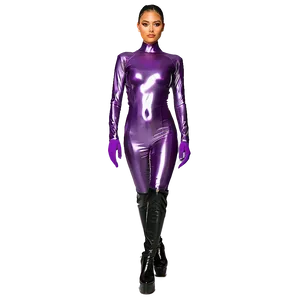 Purple Latex Dress Png 06292024 PNG image