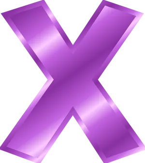 Purple Letter X Illustration