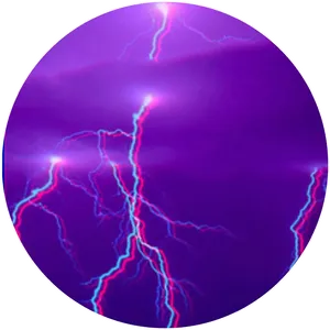 Purple Lightning Electric Storm