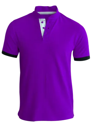 Purple Mens Polo Shirt PNG