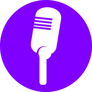 Purple Microphone Icon PNG image