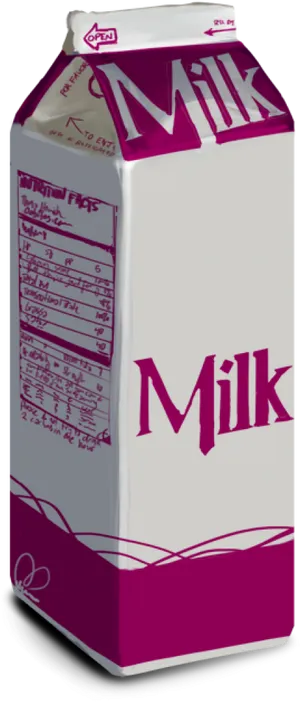 Purple Milk Carton Design PNG image