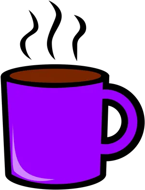 Purple Mug Clipart PNG image