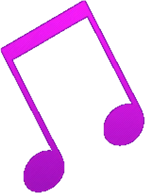 Purple Music Note Graphic PNG image