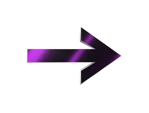 Purple Neon Arrowon Black Background