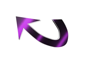 Purple Neon Arrowon Black Background