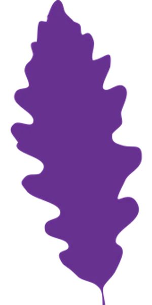 Purple Oak Leaf Silhouette