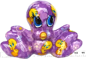 Purple Octopus Tweety Plush PNG image