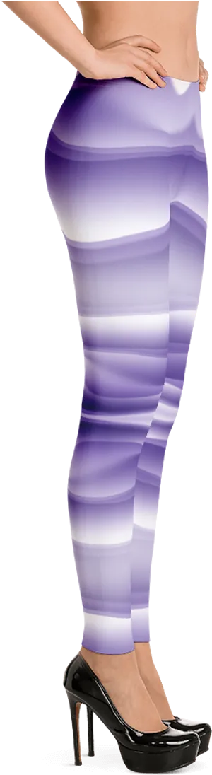 Purple Ombre Leggings Fashion PNG image