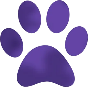 Purple Paw Print Graphic PNG image