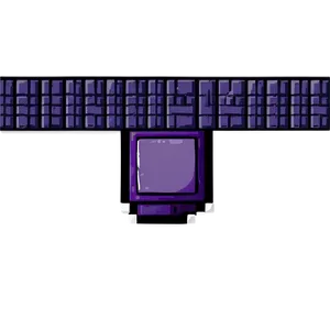 Purple Pixel Art Border PNG Mpr
