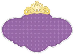 Purple Princess Frame Graphic PNG image