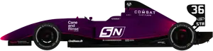 Purple Racing Car Side View PNG image