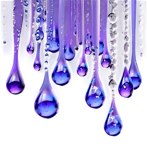 Purple Rain Droplets Effect PNG 50