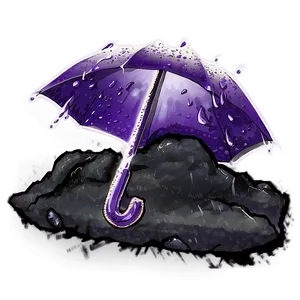 Purple Rain On Dark Road PNG Epn55 PNG