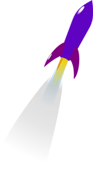 Purple Rocket Launch PNG image