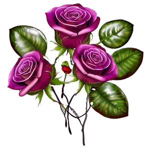 Purple Roses Romance Png 05042024 PNG image