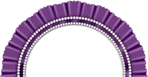 Purple Round Framewith Pearls PNG image