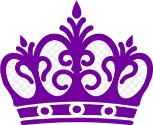 Purple Royal Crown Graphic