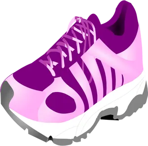 Purple Running Shoe Illustration PNG image