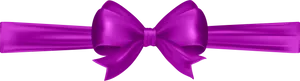 Purple Satin Gift Bow PNG image