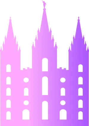 Purple Silhouette Cathedral PNG image