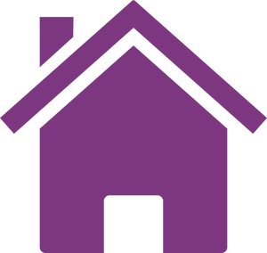 Purple Simple House Clipart