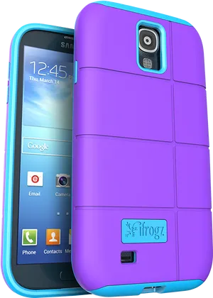 Purple Smartphone With Case PNG