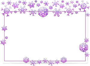 Purple Snowflake Frame