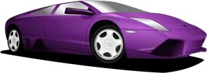 Purple Sports Car Illustration PNG image