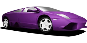 Purple Sports Car Illustration