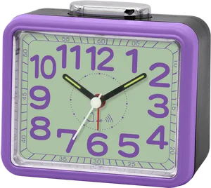 Purple Square Alarm Clock