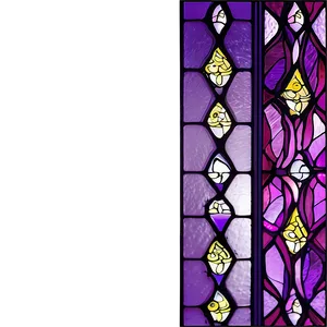 Purple Stained Glass Border PNG Nre PNG