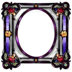 Purple Stained Glass Border PNG Yig91 PNG