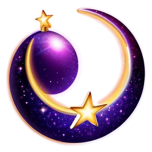 Purple Star Glow PNG Ebl