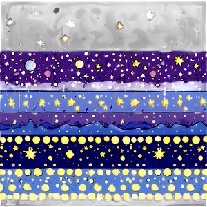 Purple Starry Night Border PNG 06262024