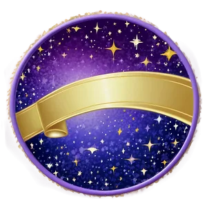 Purple Starry Night Border PNG Yuq