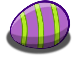 Purple Striped Easter Egg Illustration PNG image