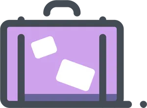 Purple Suitcase Icon PNG image