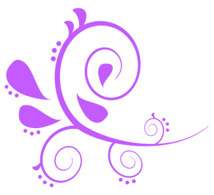 Purple Swirl Flourish Graphic PNG image