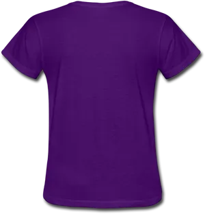 Purple T Shirt Back View PNG image