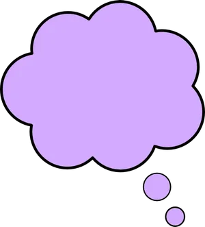 Purple Thought Bubble Graphic PNG image