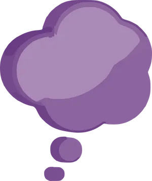 Purple Thought Bubble Graphic PNG image