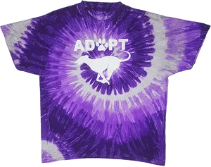 Purple Tie Dye Adopt T Shirt