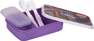 Purple Tiffin Boxwith England Theme PNG image