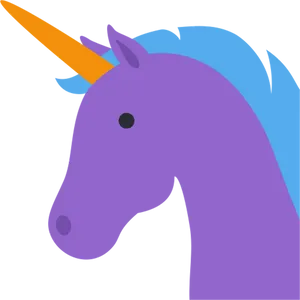 Purple Unicorn Graphic PNG image