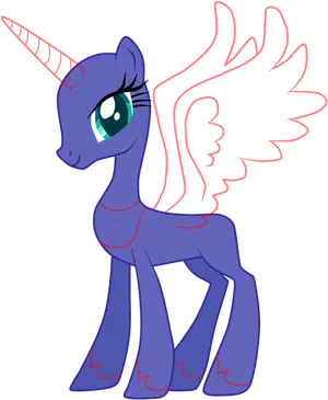 Purple Unicorn Pegasus M L P Base PNG